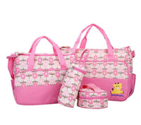 Tas ibu 5 set motif beruang pink ( 5 Set Bag Bear Pink )