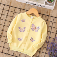 CARDIGAN BUTTERFLY YELLOW