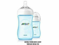 Natural Feeding Bottle Avent Twin Blue 260 ml/9 oz