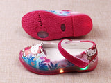 SEPATU COLORFUL HELLO KITTY LED-RED