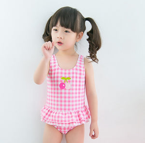 SWIMSUIT SQUARE CHERRY PINK