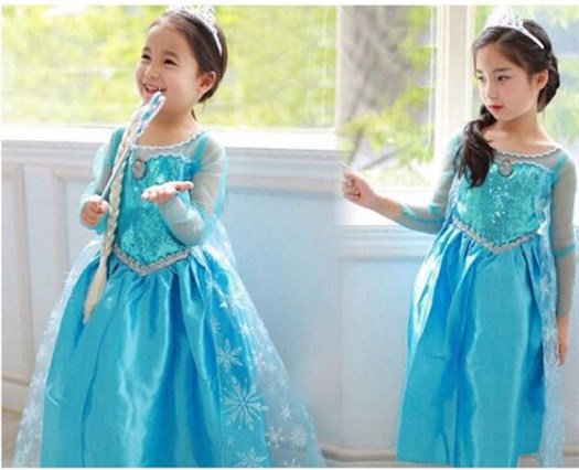 Dress Frozen Elsa Biru