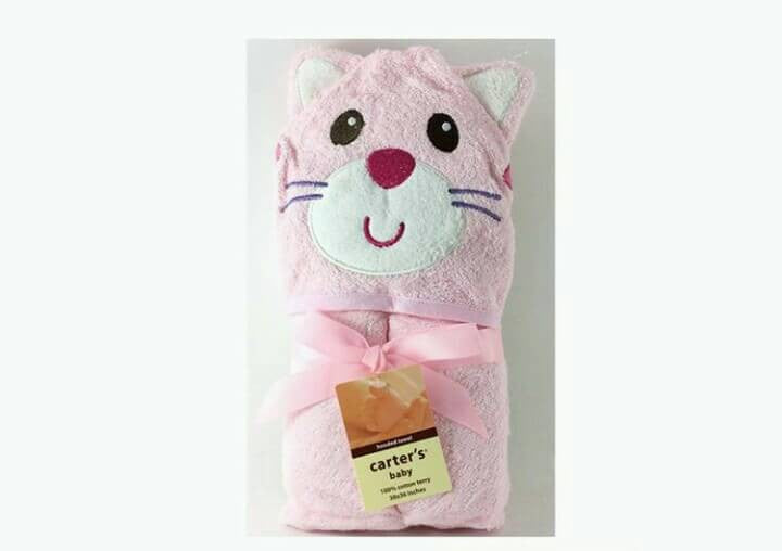 Baby Towel Pink Cat