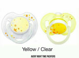 Avent Night Time Pacifiers Yellow - Clear