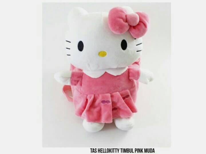 TAS TIMBUL ANAK HELLO KITTY ( Tas Hello Kitty Timbul - Pink Muda )