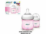 Natural Feeding Bottle Avent Twin Pink 125 Ml /4 oz