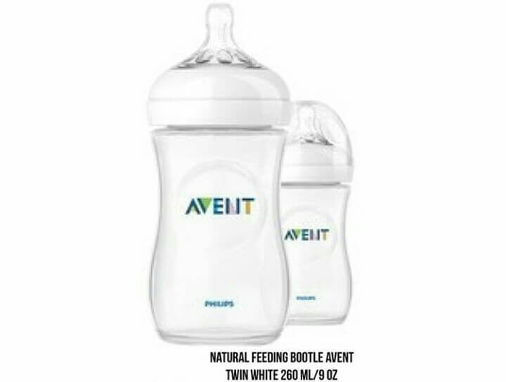 Natural Feeding Bottle Avent Twin White 260 ml/9 oz