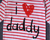 Romper Stripe I Love Daddy